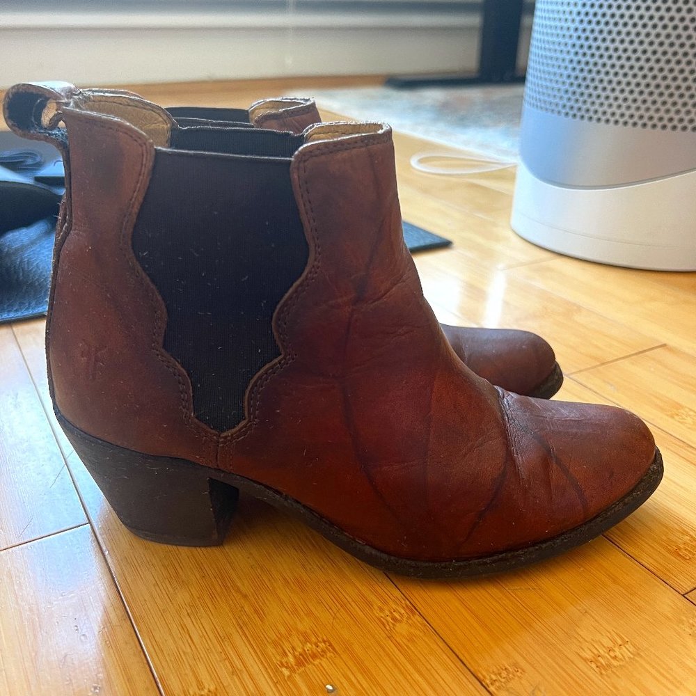 Frye mini cowboy boots